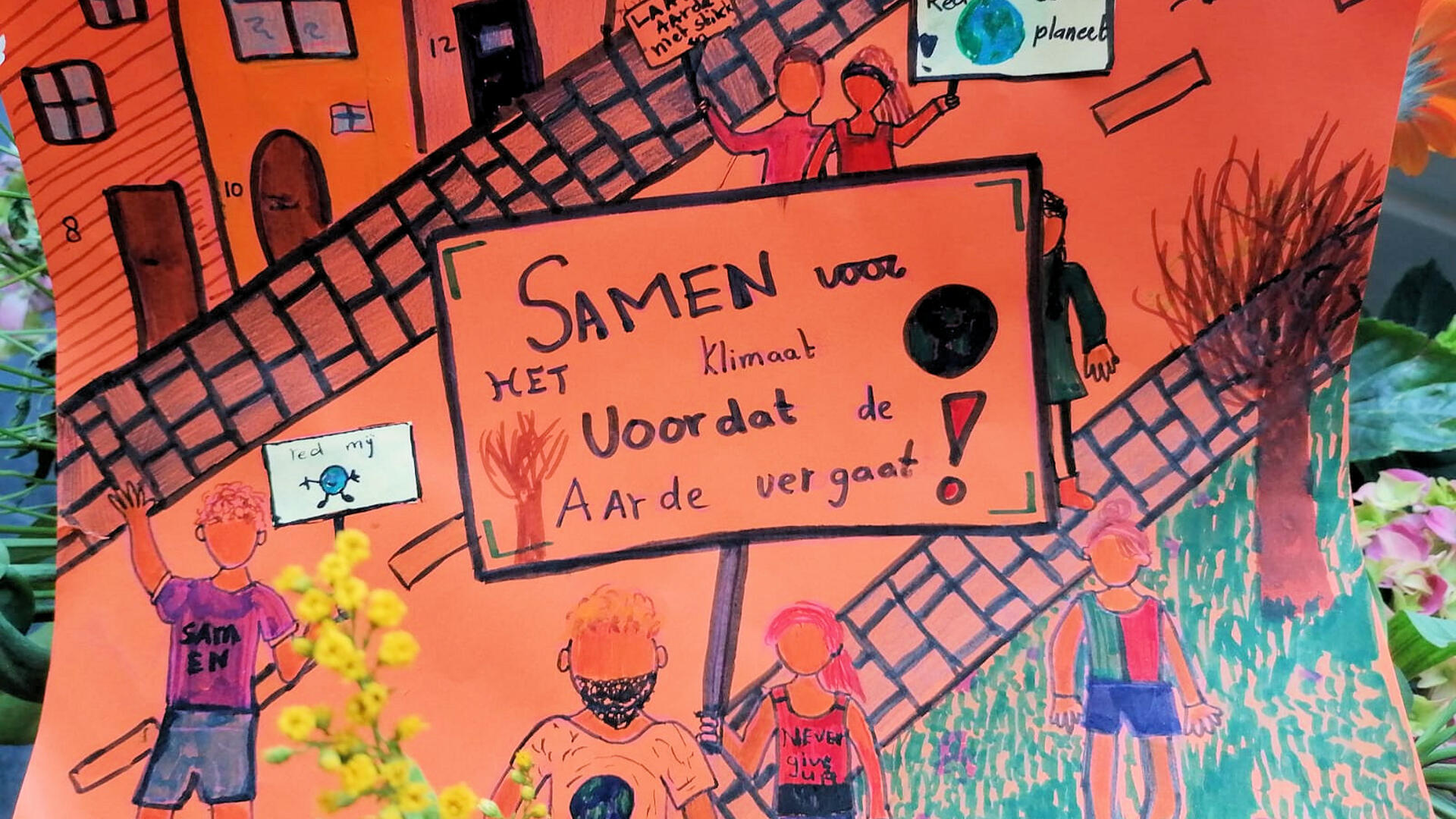 Protestbord klimaatalarm